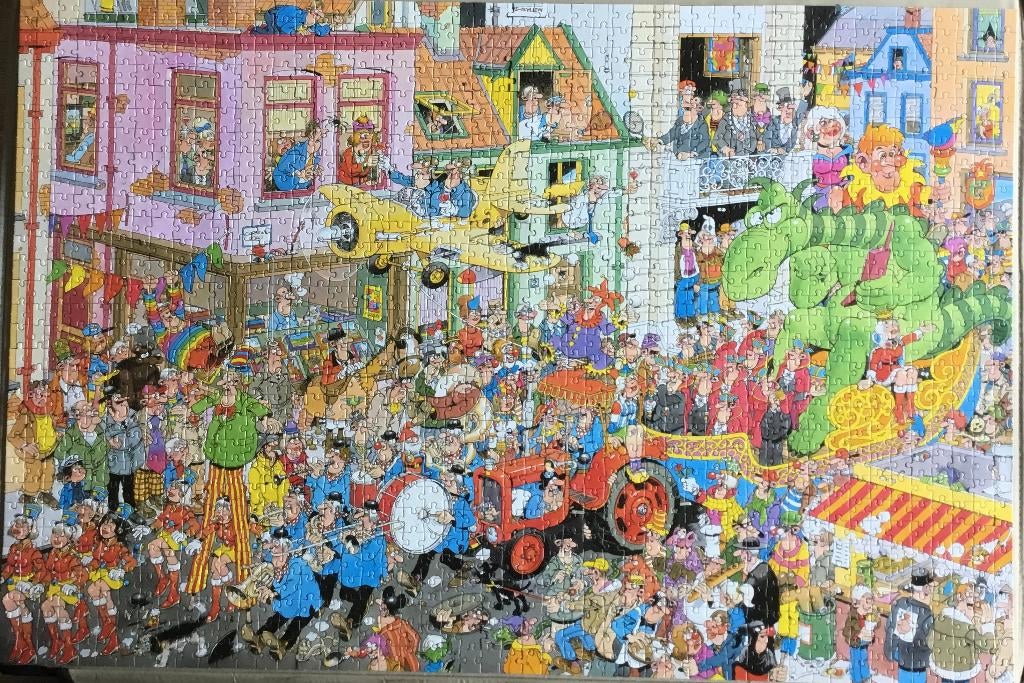 Jan van Haasteren - Carnaval - 1500 stukjes, Ophalen of Verzenden, 500 t/m 1500 stukjes, Zo goed als nieuw, Legpuzzel