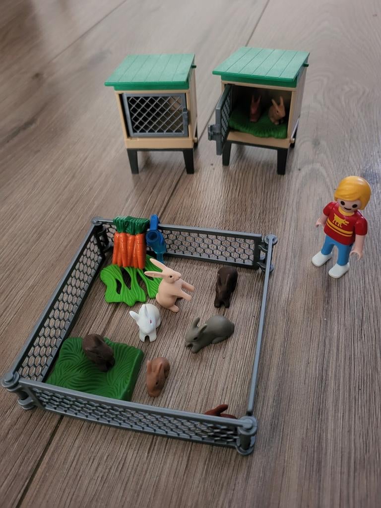 Playmobil konijnenverblijf, Ophalen