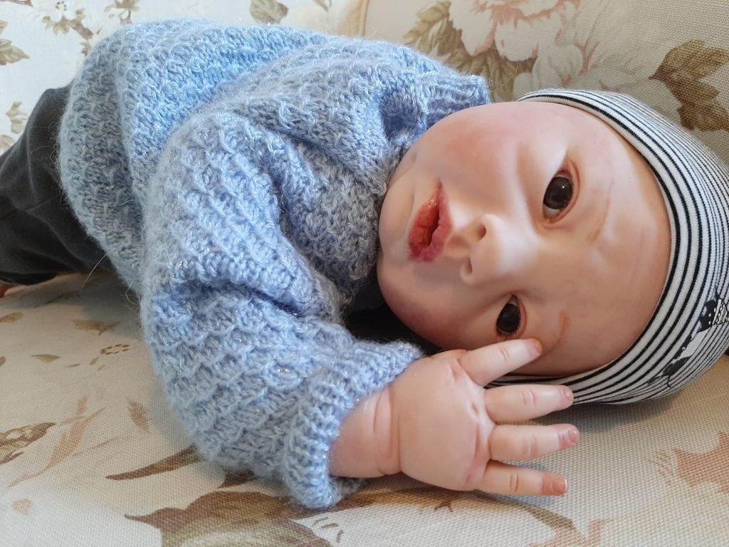 Prachtig reborn baby'tje van Ping Lau, Verzamelen, Poppen, Ophalen of Verzenden, Zo goed als nieuw, Pop