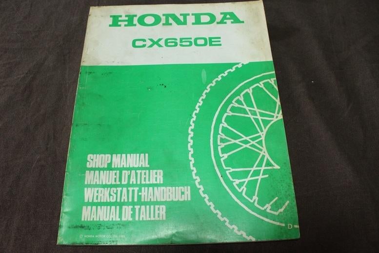 Honda CX650 1982 motorcycle shop manual supplement, Ophalen of Verzenden, Honda