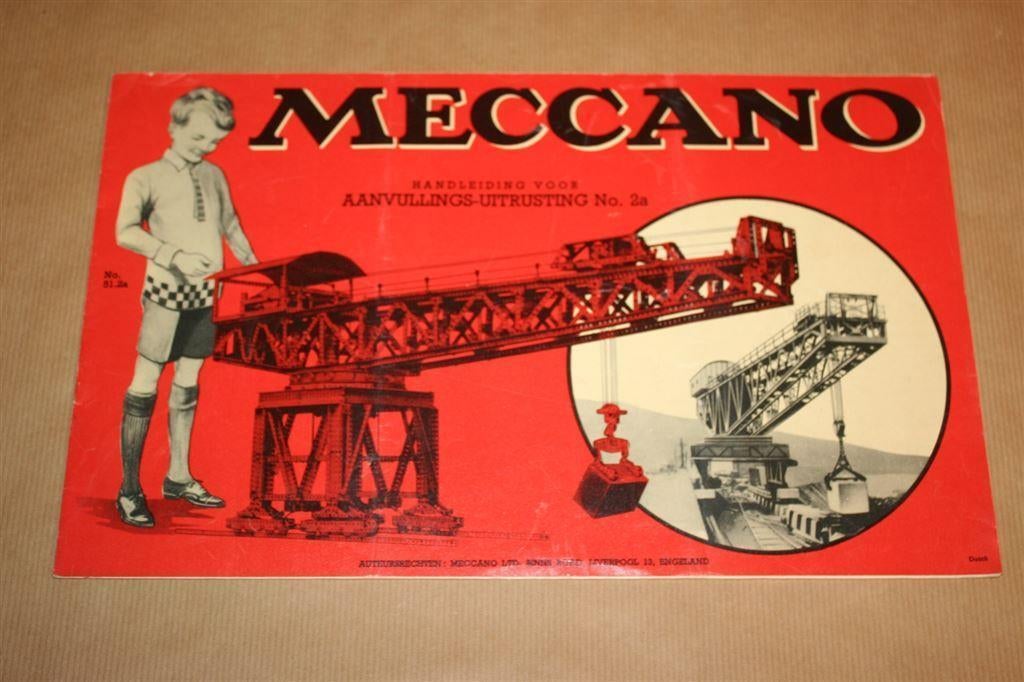 Meccano. Handleiding voor aanvullings-uitrusting No. 2a, Antiek en Kunst, Ophalen of Verzenden