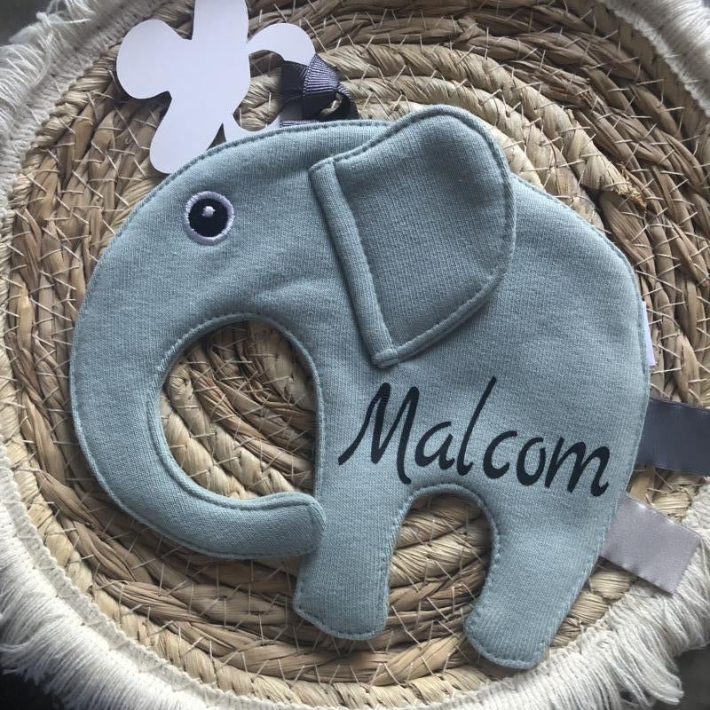 Speendoekje olifant met naam, Kinderen en Baby's, Kraamcadeaus en Geboorteborden, Kraamcadeau, 6921wx, 29, Mijnwonder, Info@mijnwonder.nl