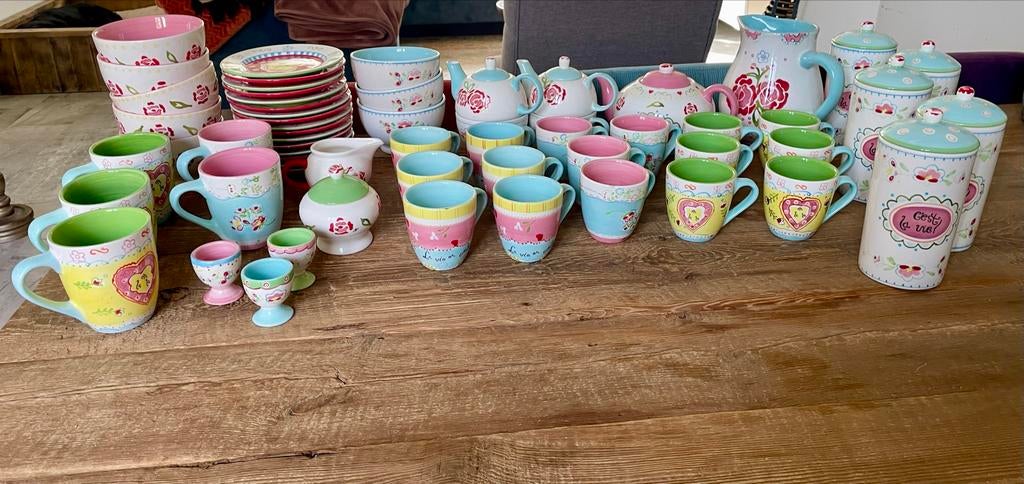 Ter Steege Servies Jet - C'est la vie, Ophalen of Verzenden, Zo goed als nieuw, Overige stijlen, Aardewerk