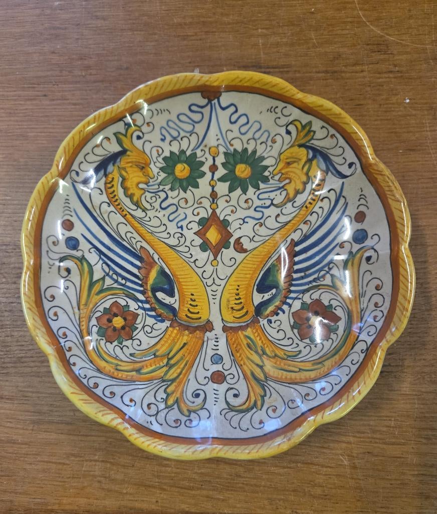 Keramiek Deruta Italy Raffaellesco bord, Antiek en Kunst, Ophalen of Verzenden