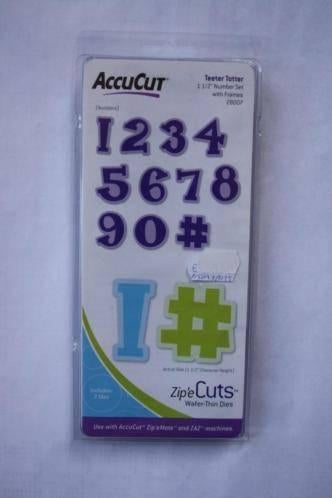 Accu Cut Zip'eCuts Alfabet letter clips cijfers, Ophalen of Verzenden, Nieuw, Frame of Mal, Overige merken