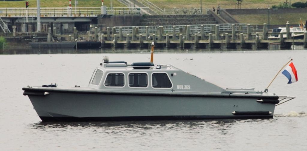 Ex-peilboot polyester, Watersport en Boten, Ophalen, Gebruikt