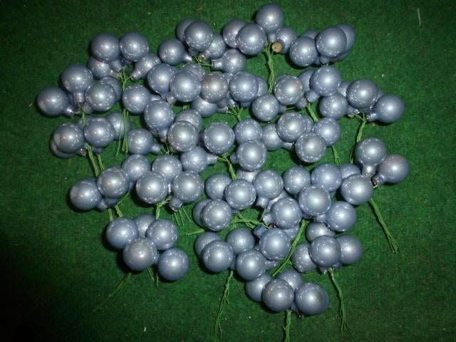 114 parelmoer matte glas kerstballen 25 mm op stok 12cm, Diversen, Kerst, Ophalen of Verzenden, Nieuw