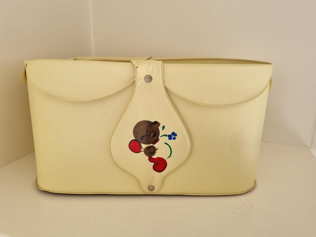 Vintage Bébé-jou verzorgingsmandje / baby mandje eendje, Ophalen of Verzenden, Gebruikt, Badje, Bébé-jou
