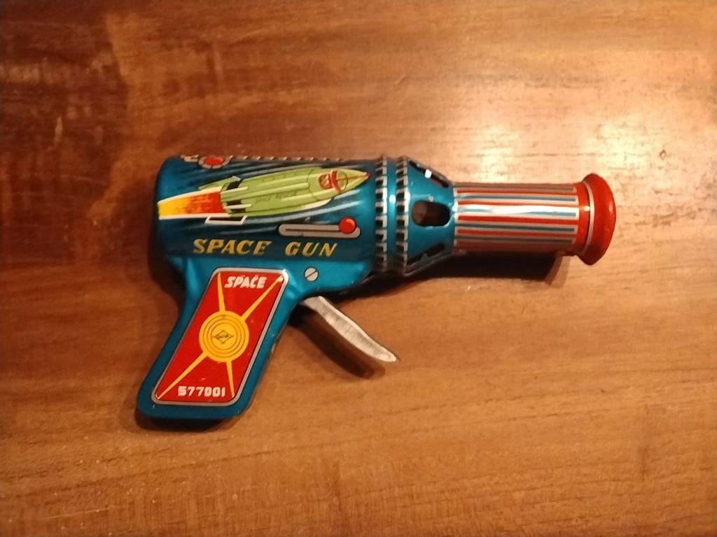 Blikken space gun 577001, daiya japen tin litho , jaren 60, Ophalen