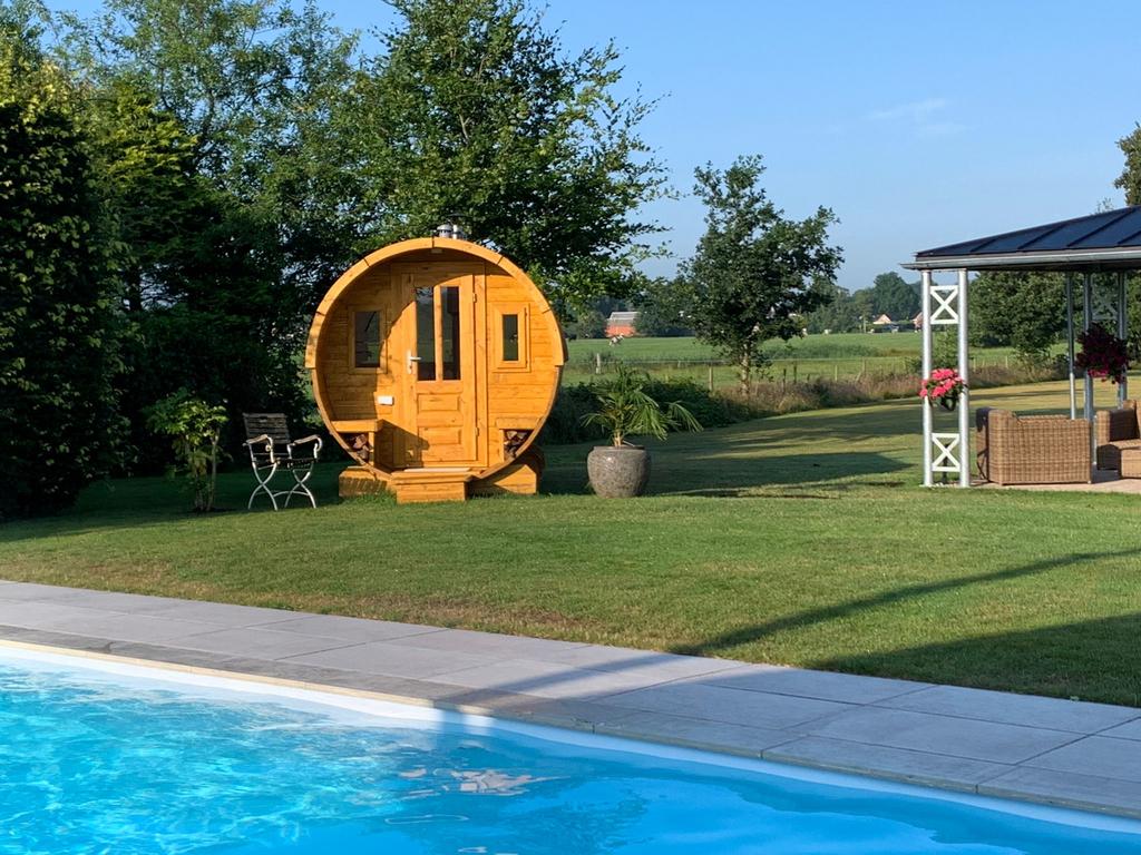 luxe degelijke barrel sauna s van 2-6 meter ruime sta hoogte, Ophalen, Nieuw, Fins of Traditioneel, Complete sauna