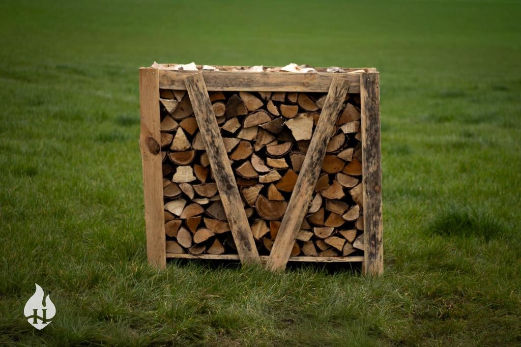 Droog haardhout/kachelhout soft mix – strak gestapeld, Minder dan 3 m³, Ophalen, Blokken