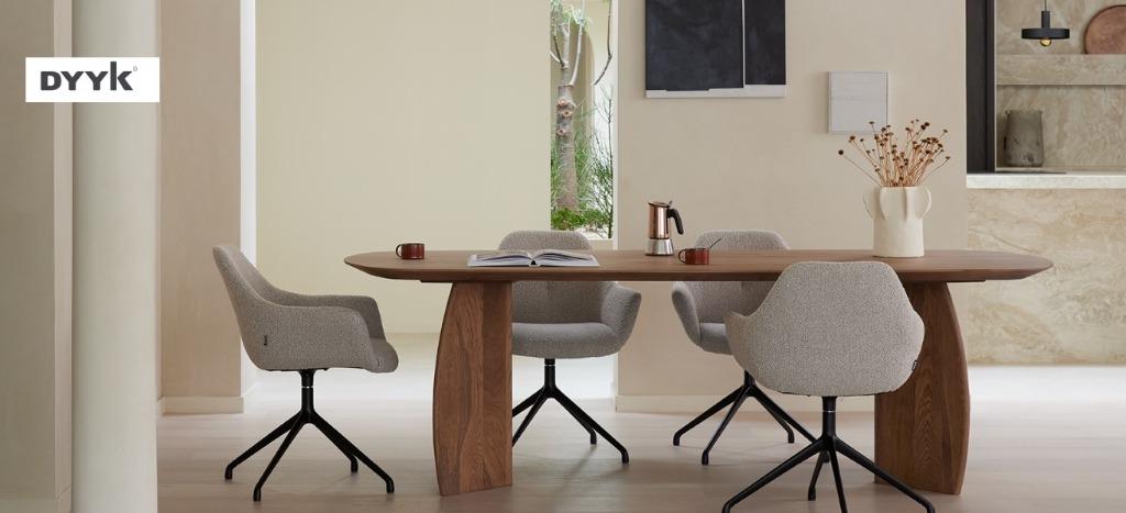 Tafel Donato van DYYK stel je zelf helemaal samen....., Huis en Inrichting, Tafels | Eettafels, Ophalen, Eikenhout, Nieuw, Modern, tijdloos, landelijk