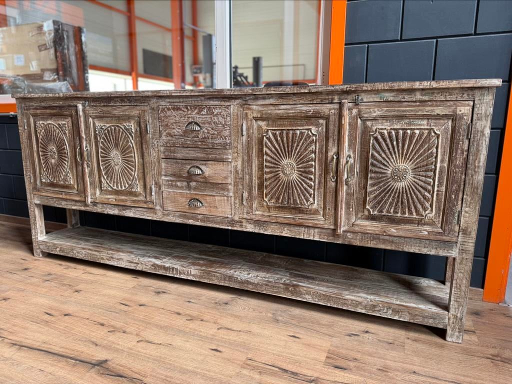 Prachtig India/Ibiza style dressoir, Huis en Inrichting, Kasten | Dressoirs, Ophalen, Nieuw, 25 tot 50 cm