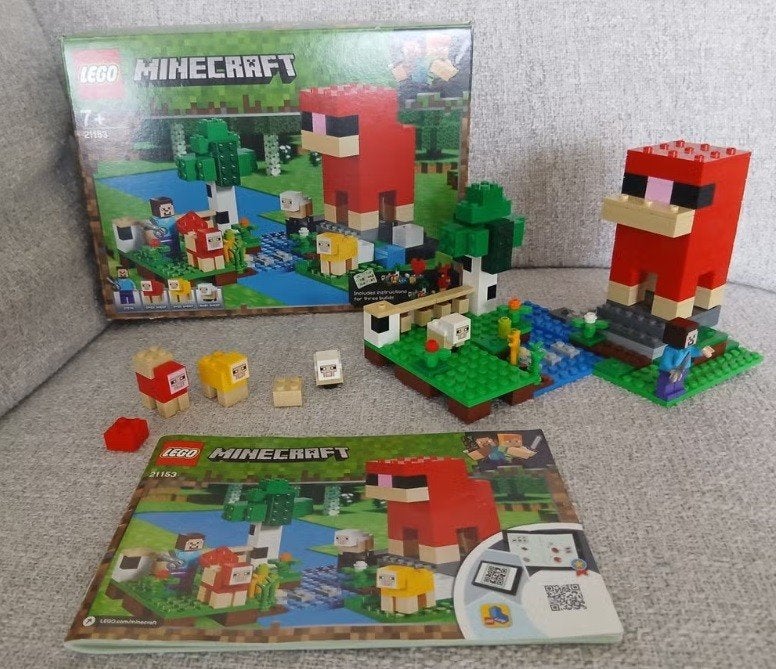 Lego Minecraft 21153 De Schapenboerderij, Compleet, Minecraft, Lego, Ophalen of Verzenden