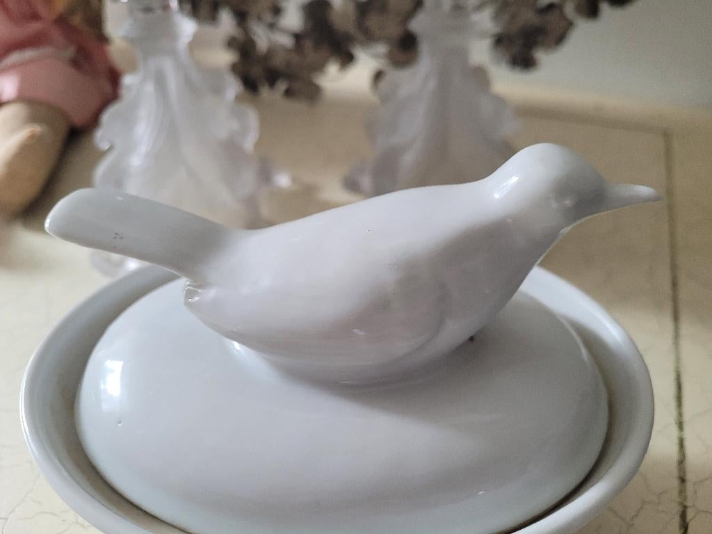 Vintage Frans patepotje met vogel, Heikant 21 Kaatsheuvel, Overige typen, Belle Vieille Brocante, Ophalen of Verzenden