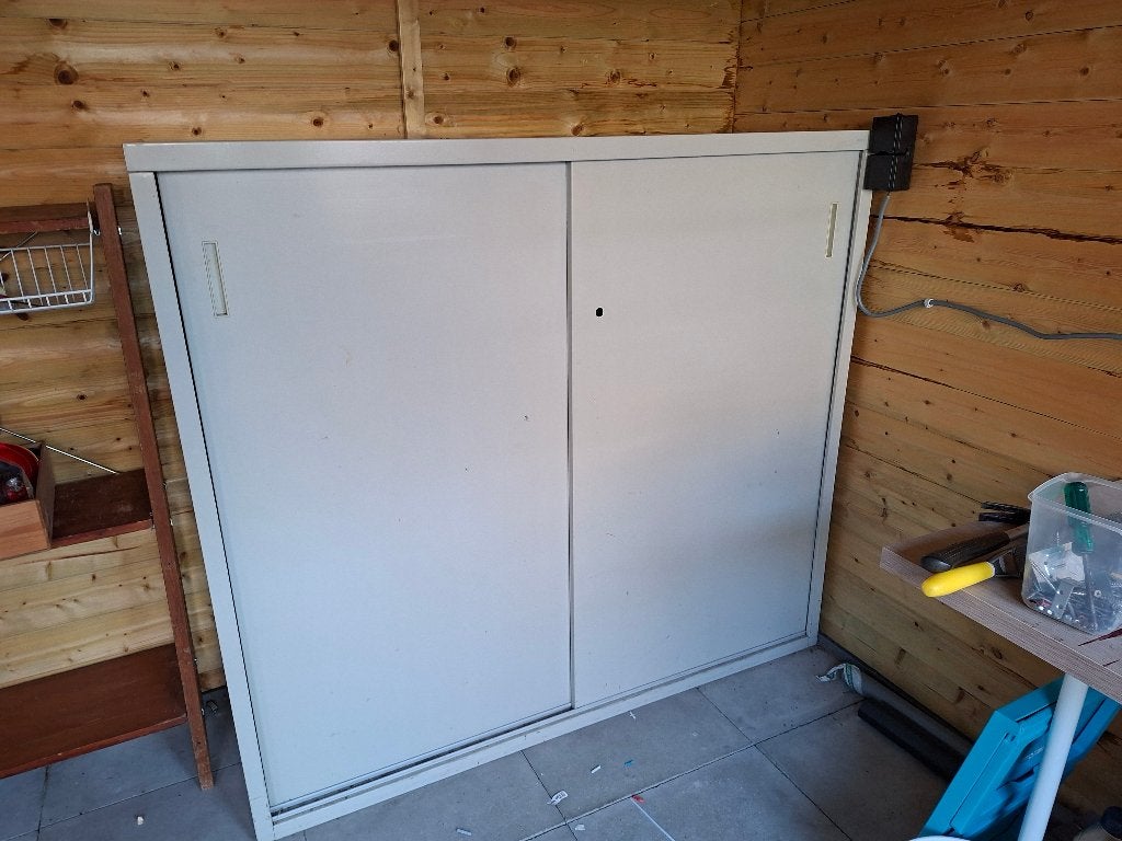 Stalen schuifdeur werkplaats kast, Huis en Inrichting, Ophalen, Gebruikt, Industrieel