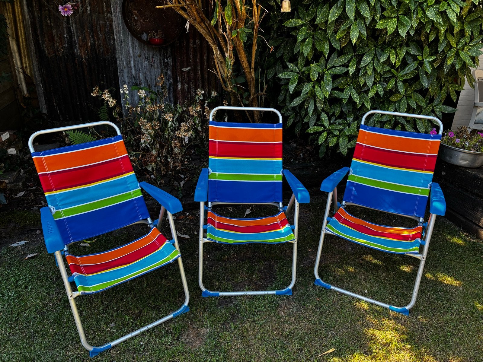 Set van 3x verstelbare klapstoelen  - Teun, Ophalen, Gebruikt, Campingstoel