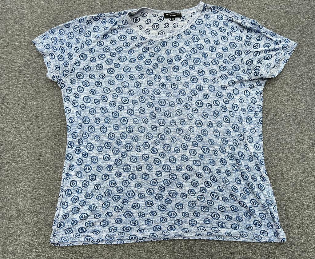 Philipp Plein shirt maat M, Ophalen of Verzenden, Zo goed als nieuw, Blauw