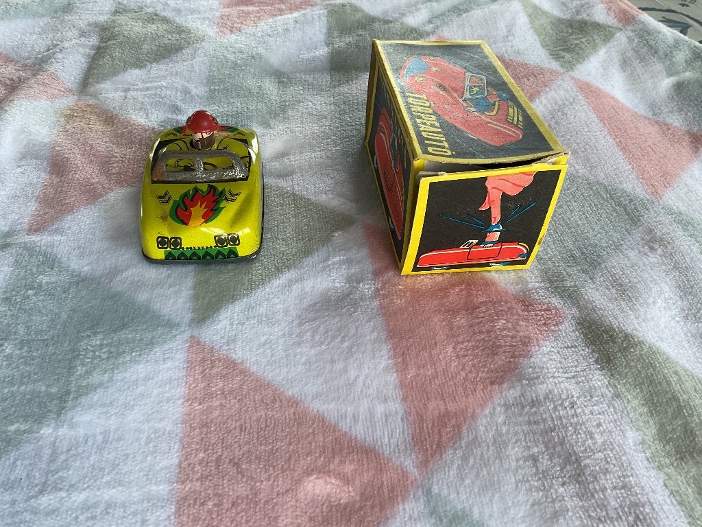 Vintage blikken speelgoed auto Törpeauto jaren 60 met doos, Ophalen of Verzenden, Zo goed als nieuw