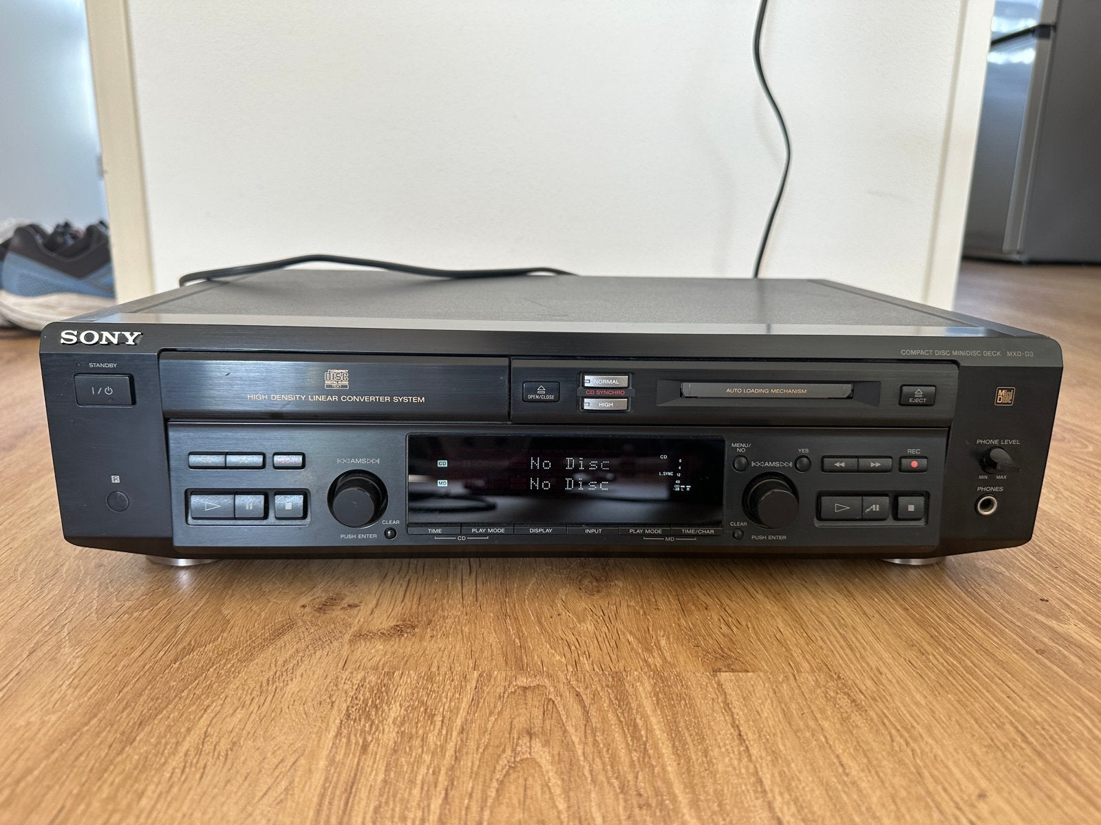Sony compact disc Minidisc deck MXD-D3, Ophalen