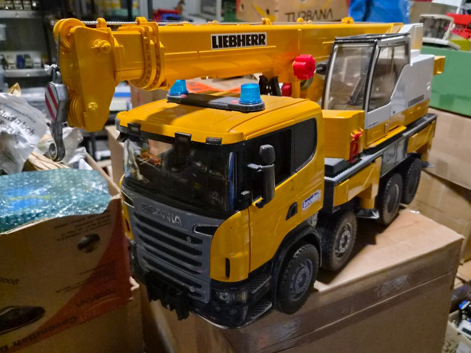 grot scania kraanwagen, Ophalen of Verzenden, Zo goed als nieuw, Bruder, B