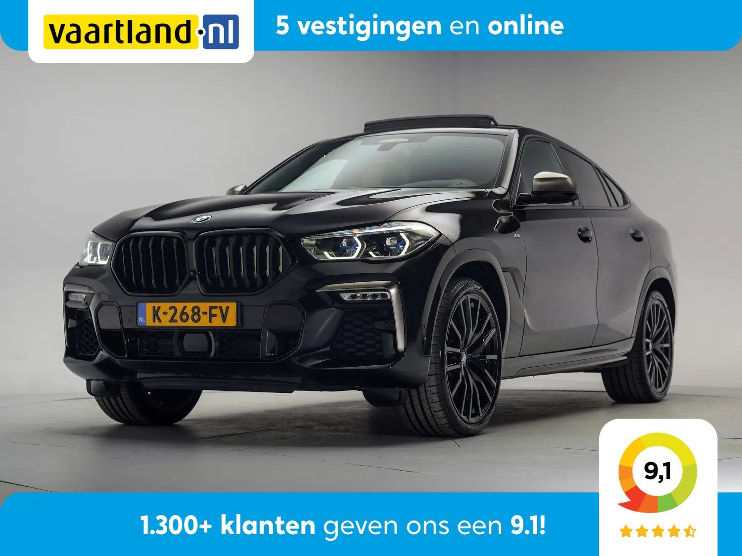 BMW X6 M50i High Executive [ Pano ACC Laserlicht H/K Carbon, Auto's, Automaat, Adaptive Cruise Control, Gebruikt, 8 cilinders