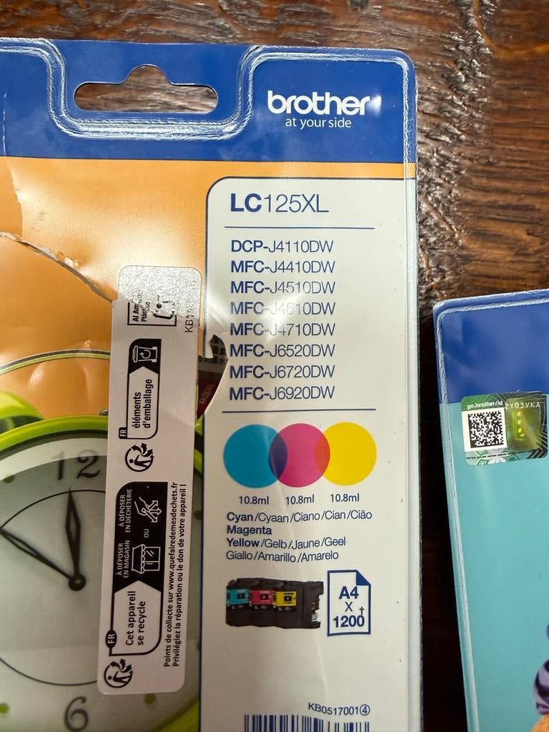 Brother LC125XL & LC123 Inktcartridges - Nieuw, Ophalen of Verzenden, Nieuw, Cartridge