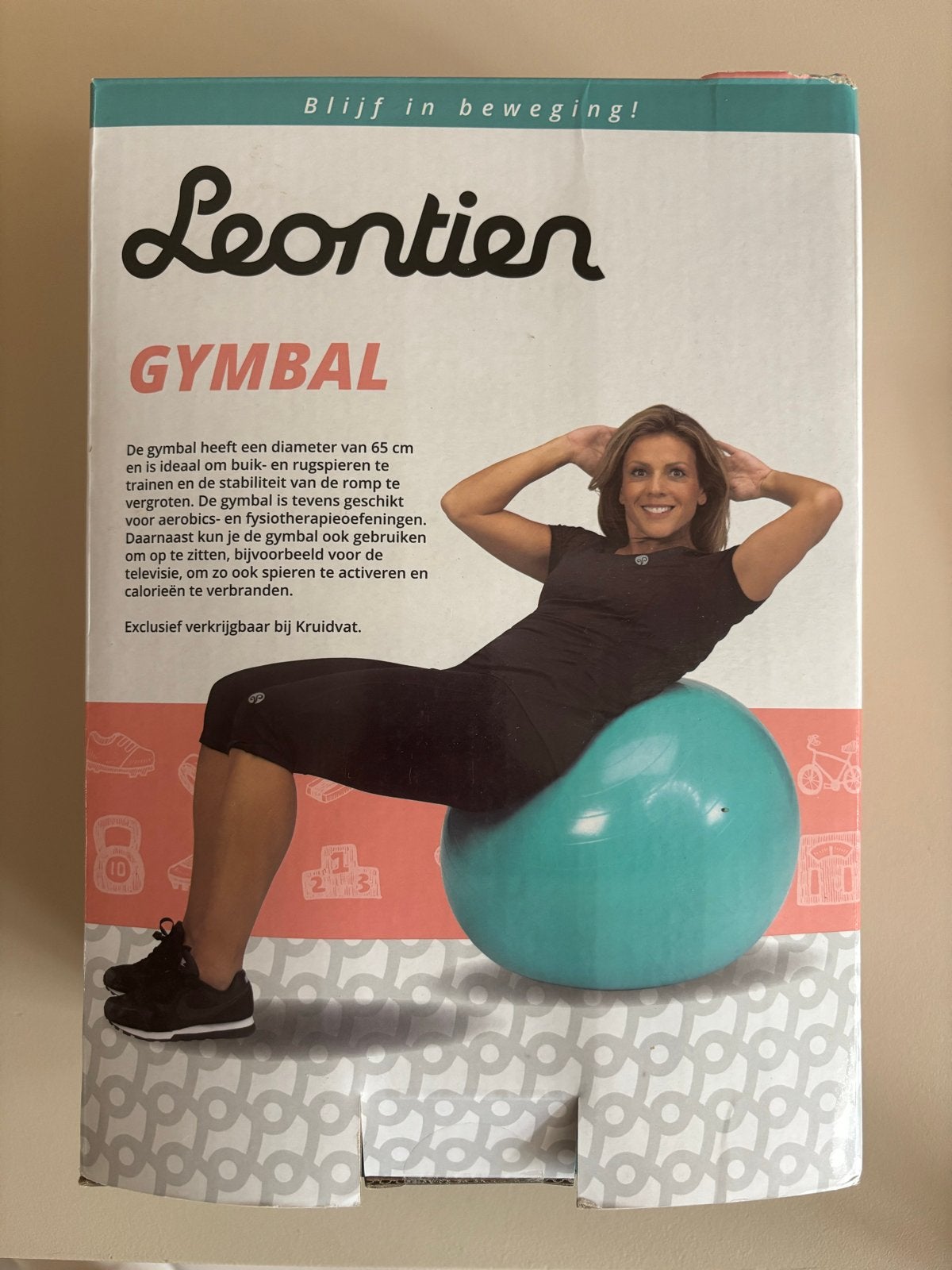 Leontien Gymbal 65 cm - Fitnessbal, Ophalen, Nieuw, Buik, Fitnessbal