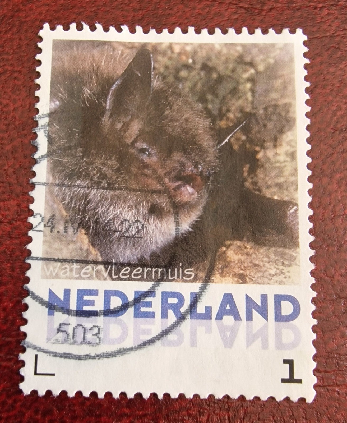 kv4 persoonkijke  Nederland Watervleermuis Gestempeld, Ophalen of Verzenden, Na 1940, Gestempeld