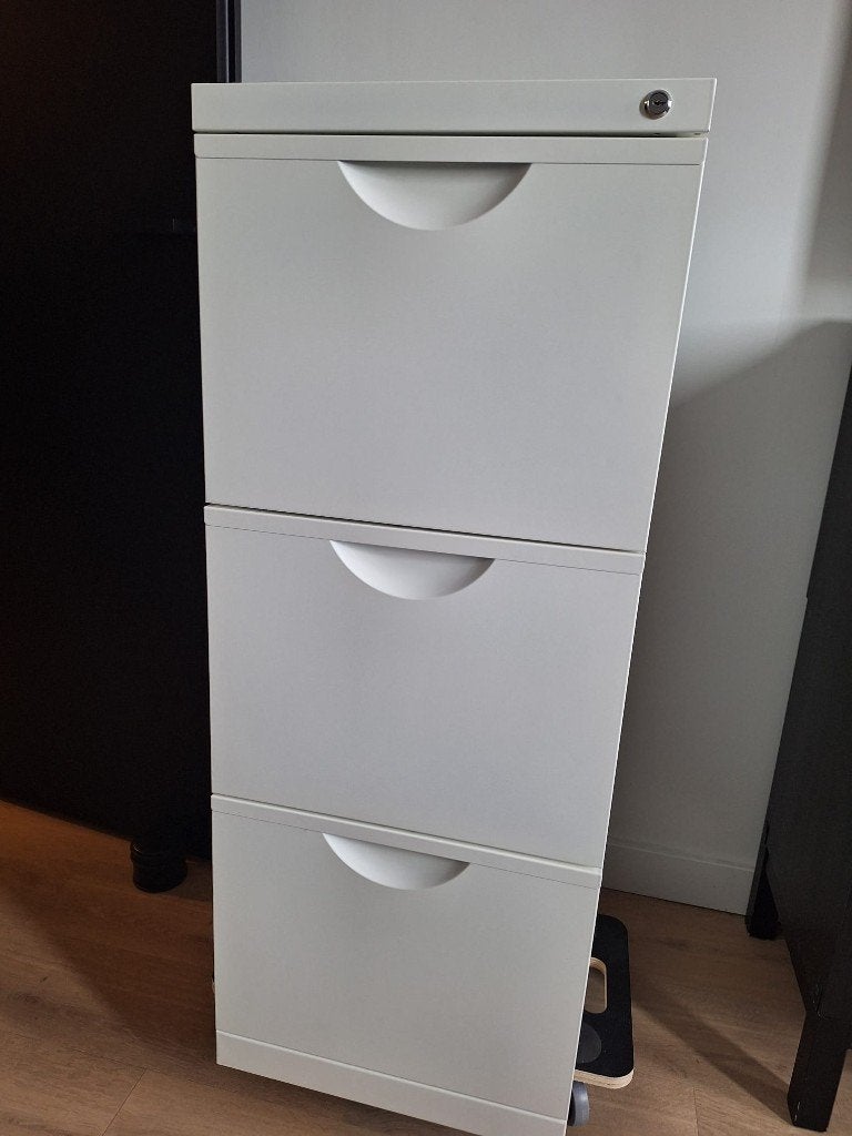Archiefkast Ikea Erik voor hangmappen met 3 lades, Ophalen, Minder dan 50 cm, 100 tot 150 cm, Zo goed als nieuw