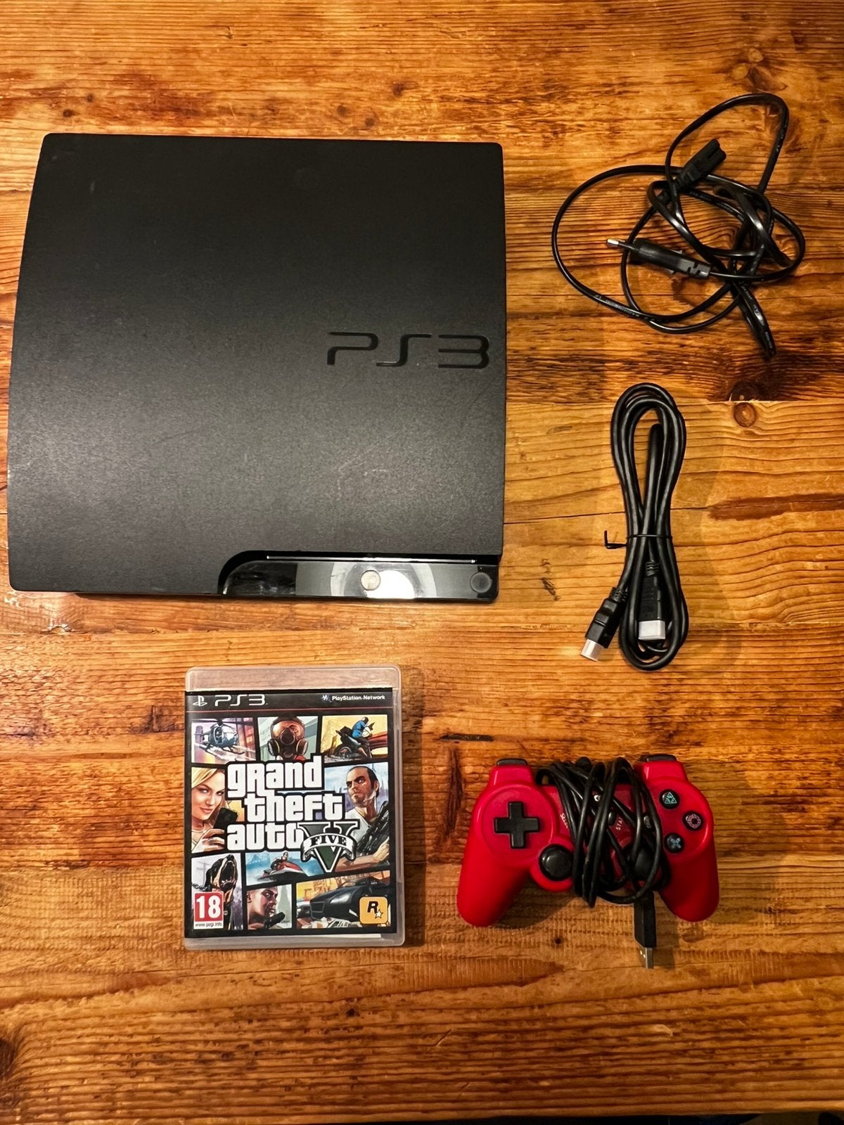 Ps3 slim bundel + Gta V, Spelcomputers en Games, Ophalen of Verzenden, Zo goed als nieuw, Met 1 controller, Slim