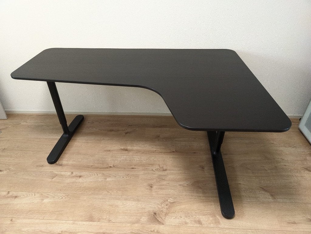 Bureau Bekant Ikea, Huis en Inrichting, Zwart, 160 cm, Gebruikt, Hout