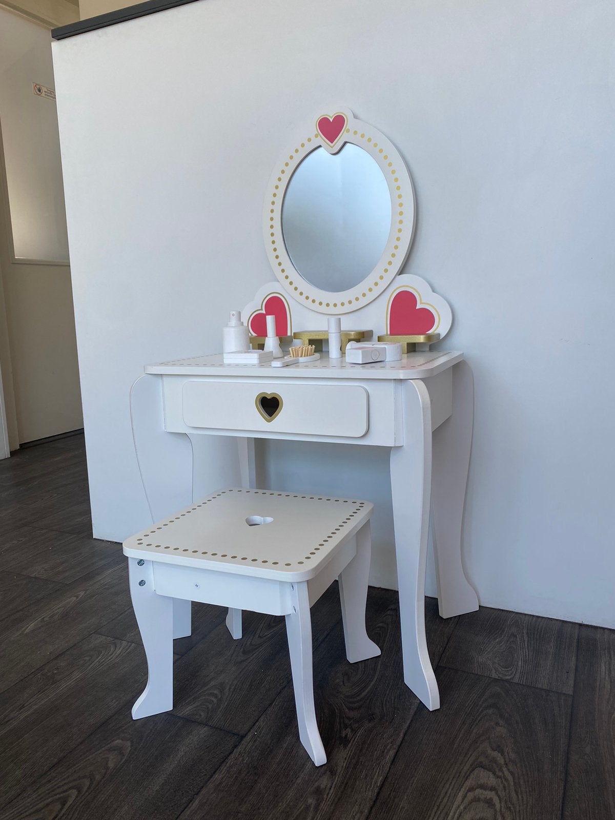 Houten kaptafel wit.....NIEUW..., Kinderen en Baby's, Speelgoed | Houten speelgoed, Ophalen of Verzenden, Nieuw, Overige typen