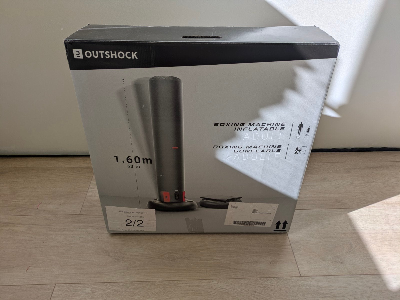 Outshock Opblaasbare Bokszak - 1.60m, Ophalen, Zo goed als nieuw