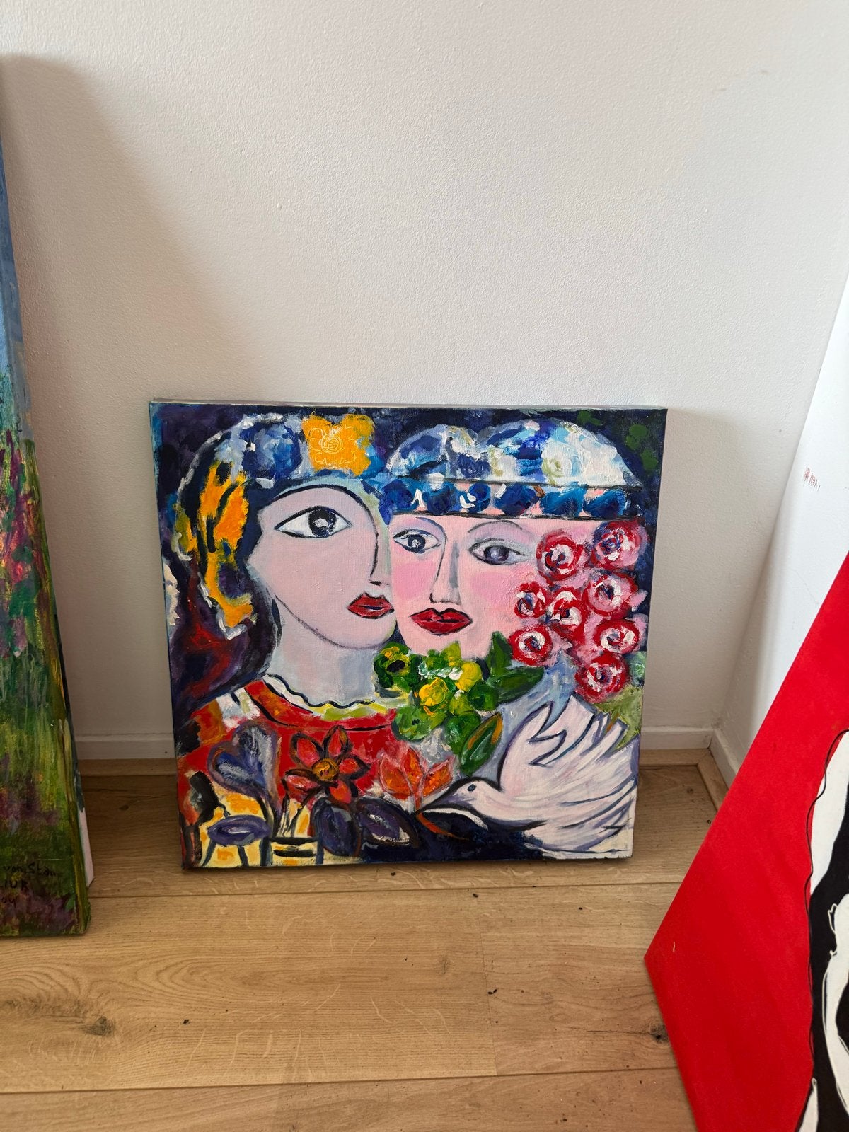 Schilderij, Ophalen, Doek, Portret of Personen, Expressionistisch