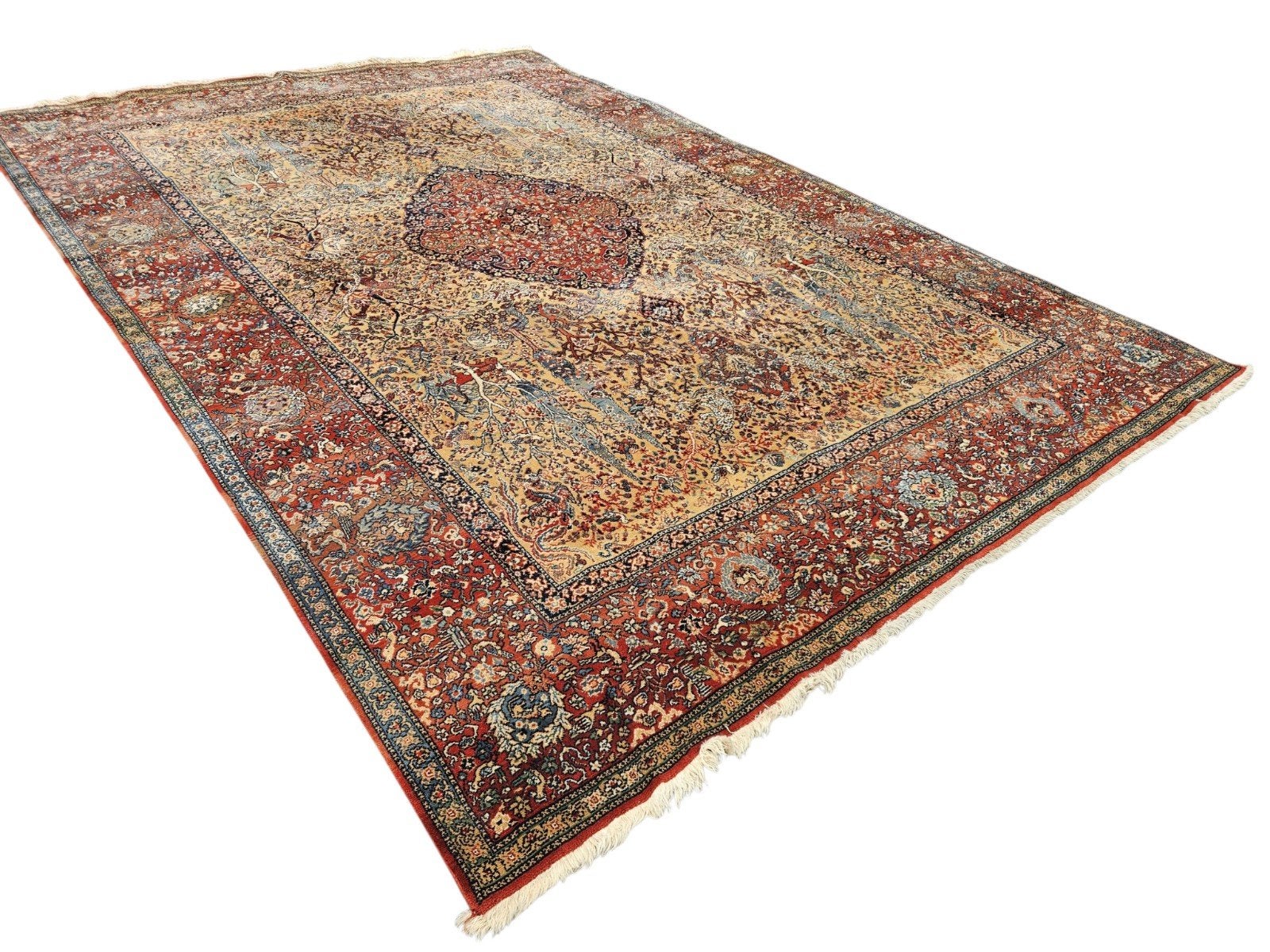 Prachtig groot vintage tapijt 247 x 360 cm, Gebruikt, 200 cm of meer, Ophalen of Verzenden, 200 cm of meer
