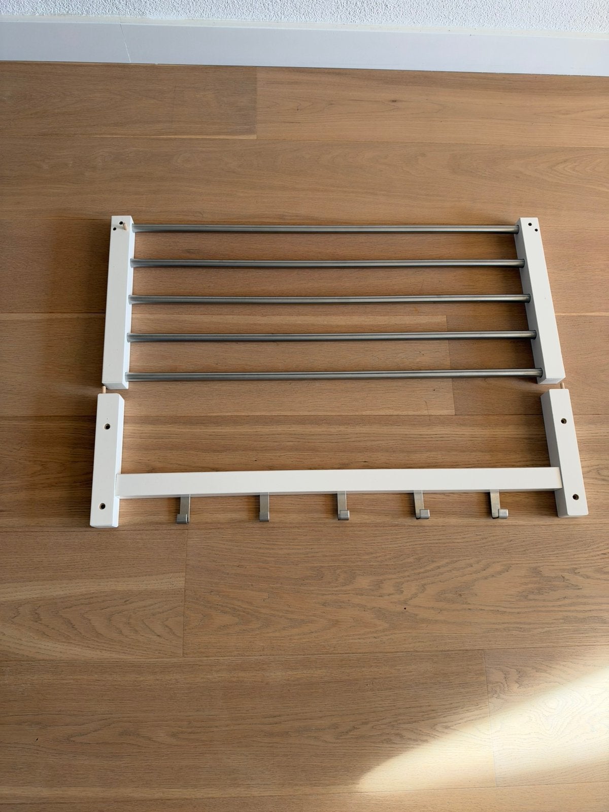 IKEA TJUSIG kapstok met hoedenplank, wit, 79 cm, Ophalen, Zo goed als nieuw, Hout, Minder dan 100 cm