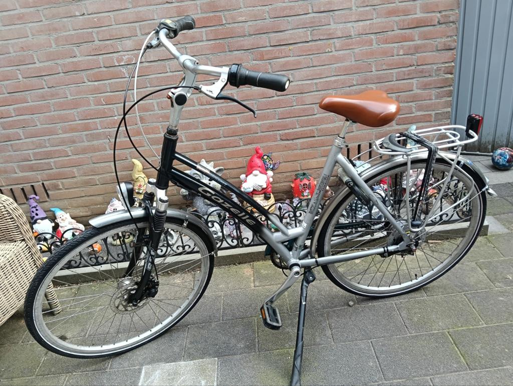 Gazelle fiets met nieuw Shimano remsysteem en verlichting, Ophalen of Verzenden, Schijfrem, Gazelle, 53 tot 56 cm