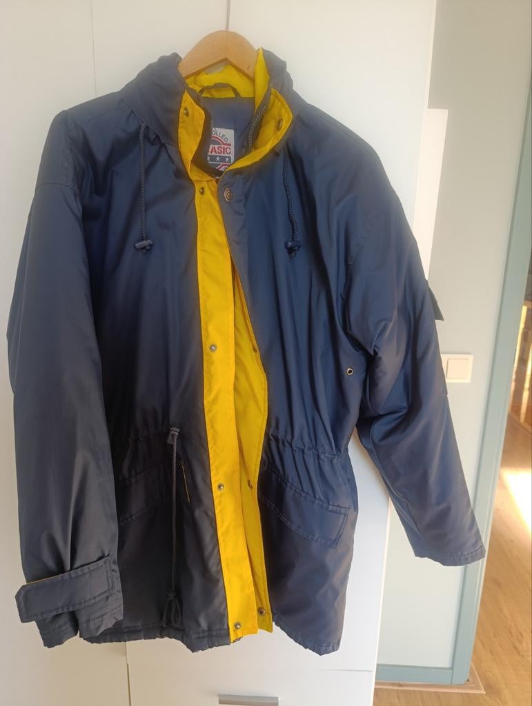 Half lange winterjas met Opel embleem, maat L, Maat 52/54 (L), Blauw, US basic, Ophalen of Verzenden