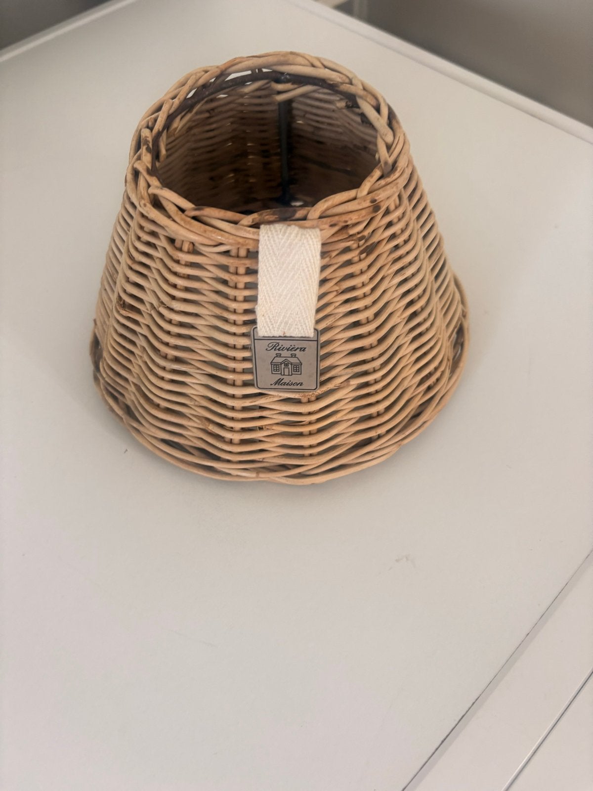 Rotan lampenkap Riviera Maison, Bruin, Ophalen of Verzenden, Zo goed als nieuw, Overige vormen