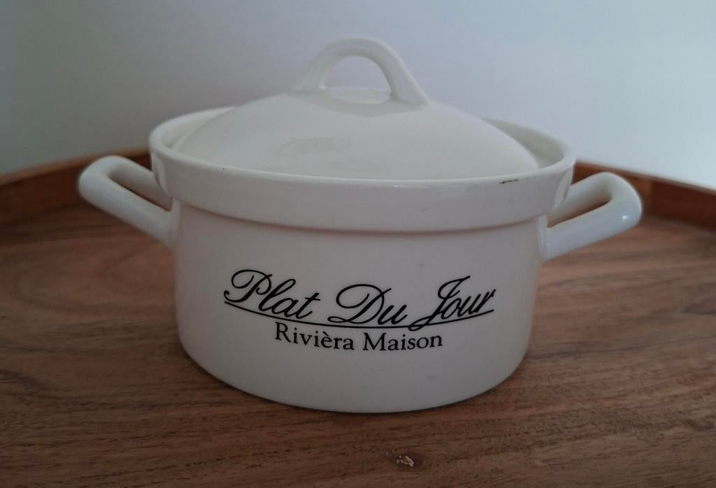 Rivièra Maison pannetje / soepkom, Huis en Inrichting, Keuken | Servies, Ophalen of Verzenden, Kom(men), Overige stijlen, Glas