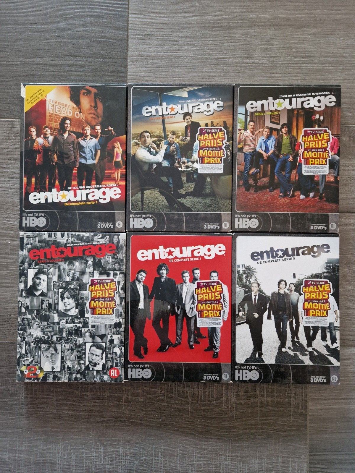 Entourage DVD Boxsets Seizoen 1 t/m 5 HBO Serie, Vanaf 16 jaar, Nederlands, Ophalen of Verzenden, Komedie