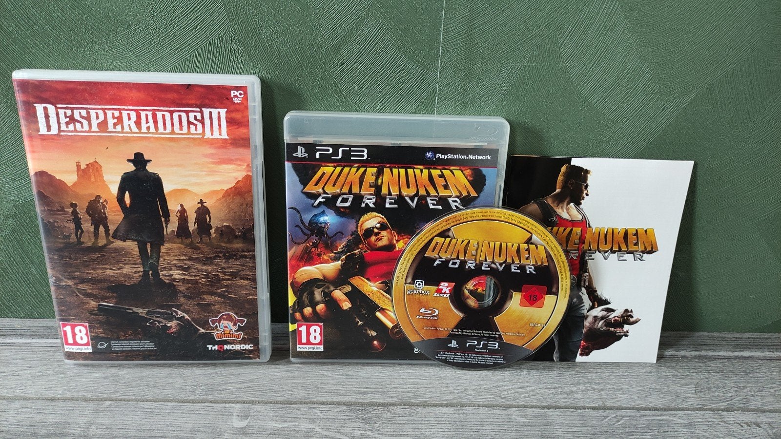 Duke nukem forever ps3 en gratis desperados 3 pc game, 3 spelers of meer, Ophalen of Verzenden, Zo goed als nieuw, Vanaf 3 jaar