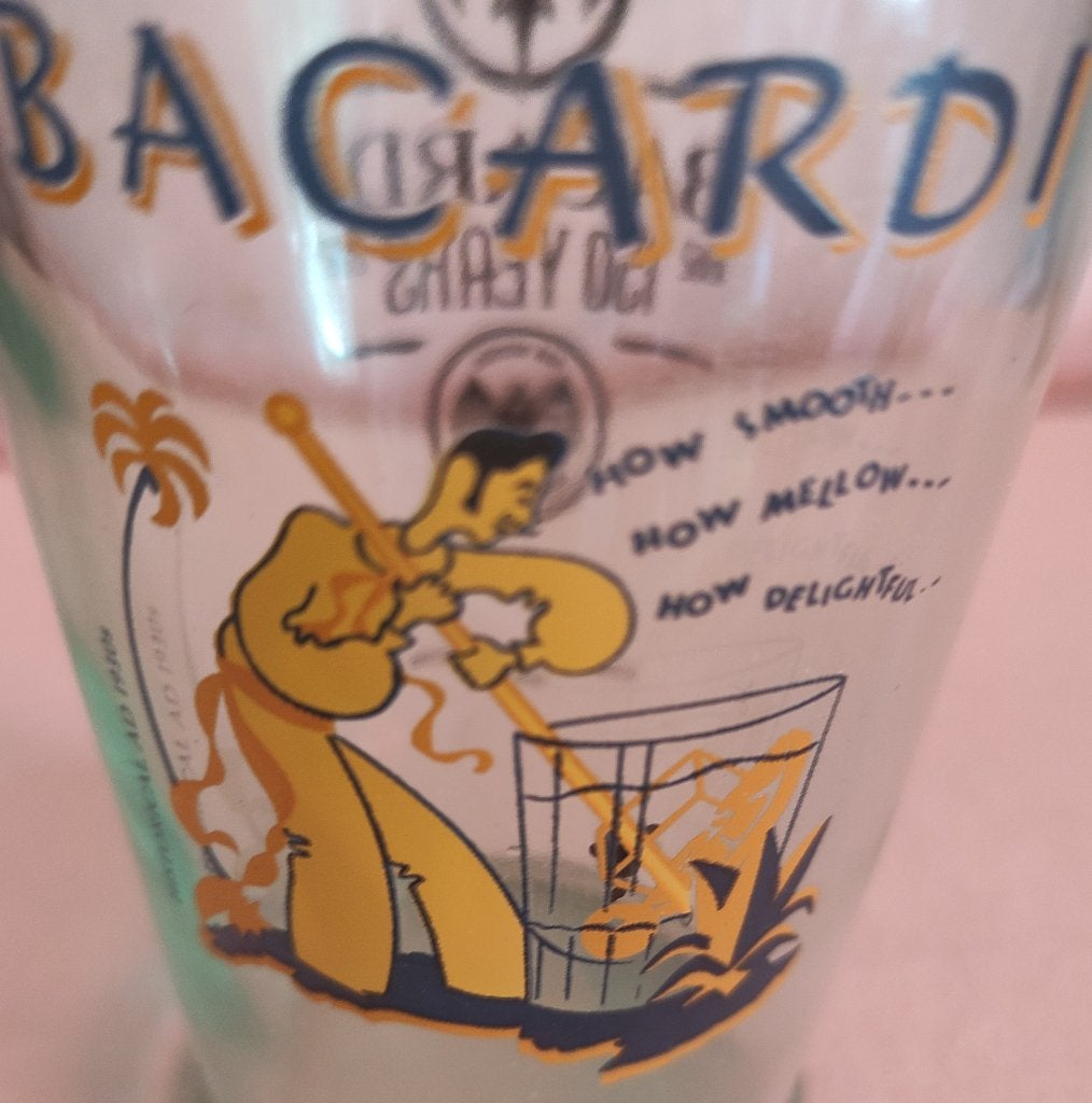 150 jaar BACARDI glas, Ophalen of Verzenden, Zo goed als nieuw, Bierglas