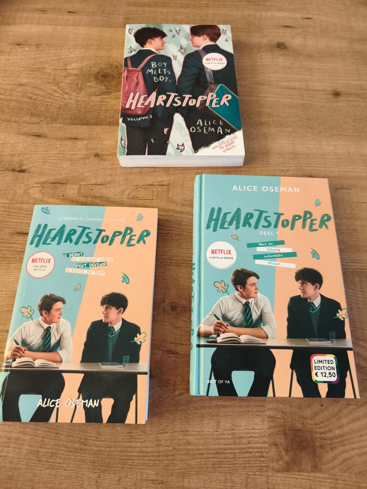 Heartstopper Netflix edities, Ned. Eng. Frans 15,00 p/s, Alice Oseman, Ophalen of Verzenden, Zo goed als nieuw, Meerdere stripboeken