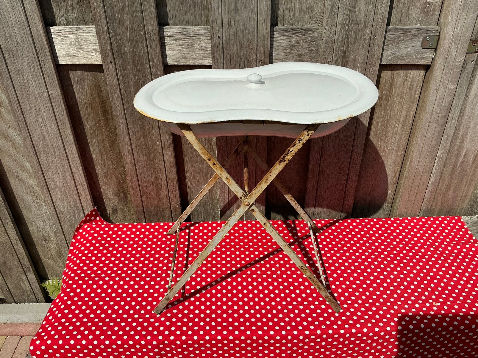 ANTIEK EMAILLE BIDET POPPENBADJE SPEELGOED 1920 FRANS BADJE, Ophalen of Verzenden