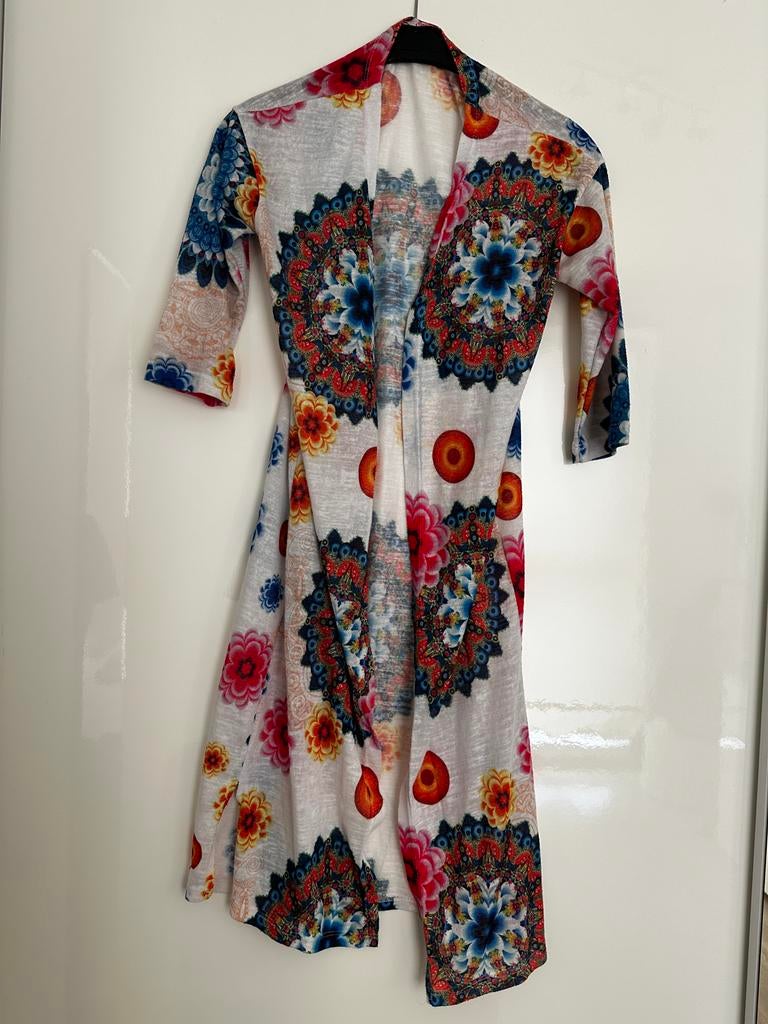 Kimono met kleurrijke print maat S, Ophalen of Verzenden, Gedragen