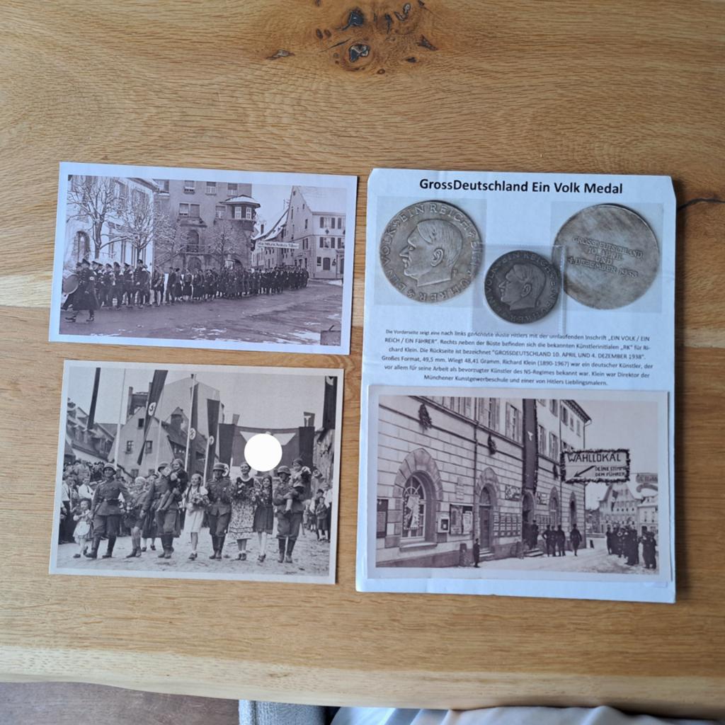 WO2 persfoto’s en Großdeutschland medaille set, Ophalen of Verzenden, Duitsland