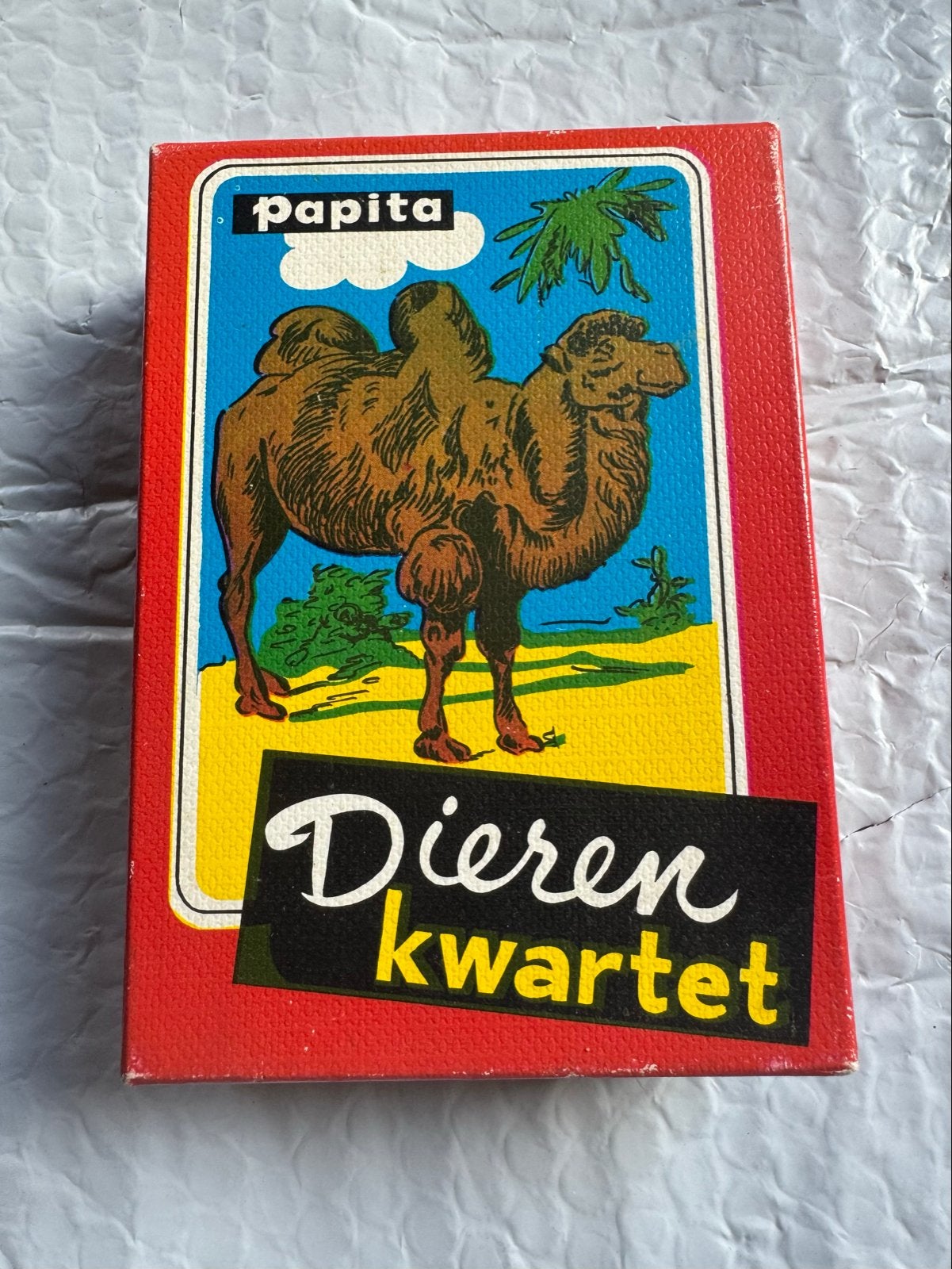 Dieren Kwartet - Papita - Vintage Kaartspel, Drie of vier spelers, Ophalen of Verzenden, Gebruikt