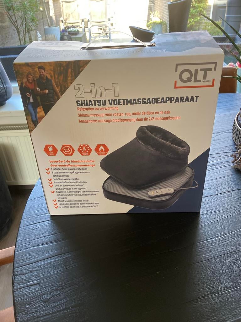 QLT 2-in-1 Shiatsu Voetmassageapparaat met Warmtefunctie, Ophalen of Verzenden, Nieuw, Apparaat